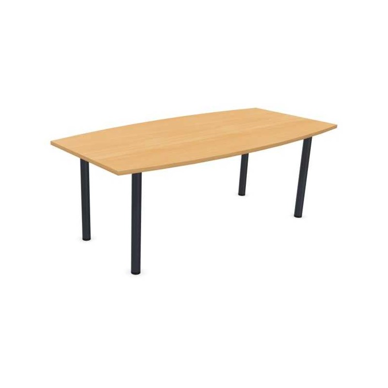 ELOISE│Table conférence tonneau 25mm 6 personnes 4 pieds 200x100