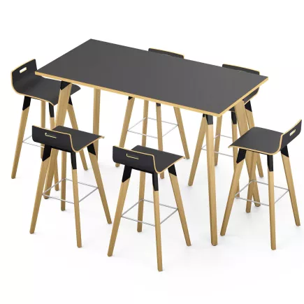 EVASION│Table L 160 x H 110 cm│2 coloris de plateaux / Pied hêtre massif