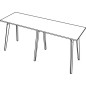 EVASION│Table L 240 x H 110 cm│2 coloris de plateaux / Pied hêtre massif EVASION│Table L 240 x H 110 cm│2 coloris de plateaux / Pied hêtre massif