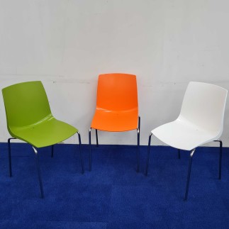 RIO│Lot de 3 chaises de collectivité coque