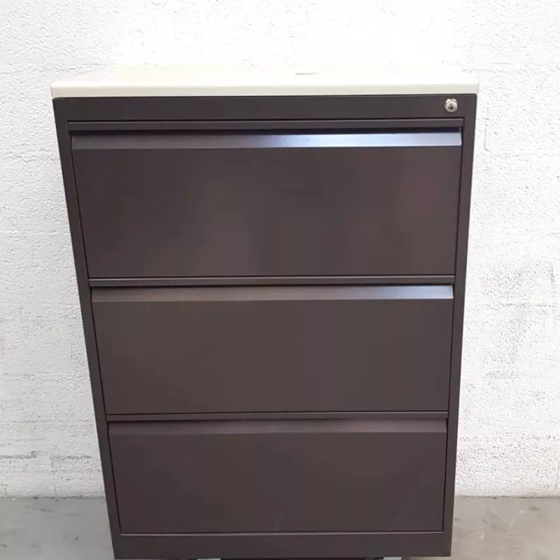 LISTA│Classeur - Crédence à dossiers suspendus à 3 tiroirs brun