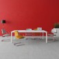 ISABEL│Lot de 2 Fauteuils visiteurs en tissu dossier bas│Pieds luge - structure grise ou chromée ISABEL│Lot de 2 Fauteuils visiteurs en tissu dossier bas│Pieds luge - structure grise ou chromée
