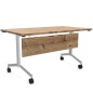 EUREKA│Table abattante rectangulaire Profondeur 70 cm avec voile de fond