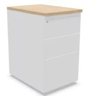 PAISIBLE│Caisson Hauteur Profondeur 60 cm bureau acier/mélaminé