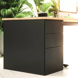 PAISIBLE│Caisson Hauteur Profondeur 80 cm bureau acier/mélaminé