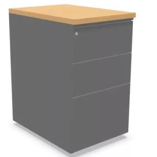 PAISIBLE│Caisson Hauteur Profondeur 80 cm bureau acier/mélaminé