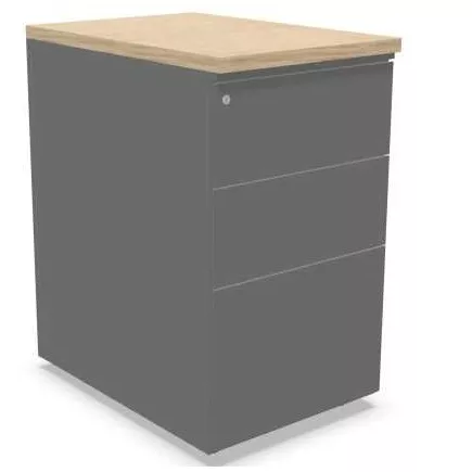 PAISIBLE│Caisson Hauteur Profondeur 80 cm bureau acier/mélaminé