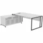STRICTO│Bureau Direction avec meuble retour ouvert L 180-200 cm