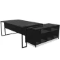STRICTO│Bureau Direction avec meuble retour ouvert L 180-200 cm