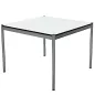 USM HALLER│Table/bureau 100x100 cm│Gris perle/Chromée