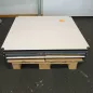 USM HALLER│Table/bureau 100x100 cm│Gris perle/Chromée