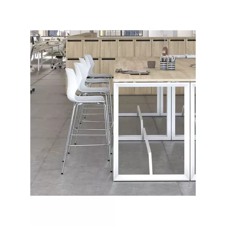 NO FRILL│Tabouret polypropylène structure chromée 7 coloris à choix