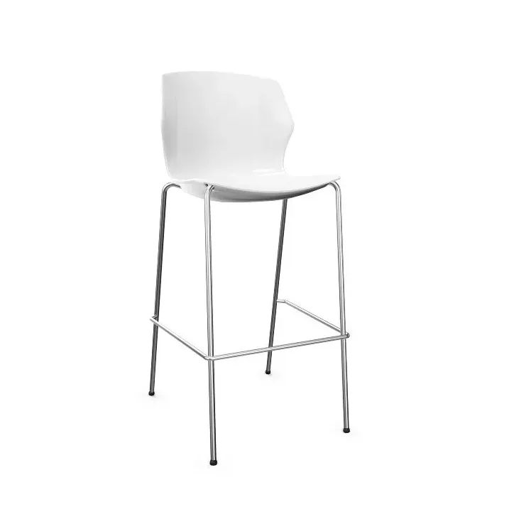NO FRILL│Tabouret polypropylène structure chromée 7 coloris à choix