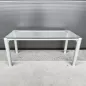 SANMA│Table basse 92x53│Verre/Gris clair