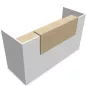 FIFTY FULL│Banque Accueil droite L 140cm, avec parement