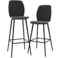 Lot de 2 VEGAS │Tabouret - Assise pivotante│Anthracite