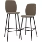 Lot de 2 VEGAS │Tabouret - Assise pivotante│Taupe