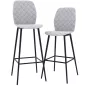 Lot de 2 VEGAS │Tabouret - Assise pivotante│Gris