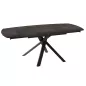 KHEOPS │Table de repas extensible L 120 à 180 cm│Acier / Noir