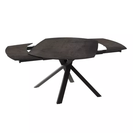 KHEOPS │Table de repas extensible│Acier/Noir