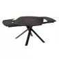 KHEOPS │Table de repas extensible L 120 à 180 cm│Acier / Noir