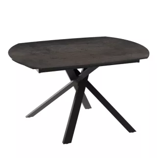 KHEOPS │Table de repas extensible│Acier/Noir