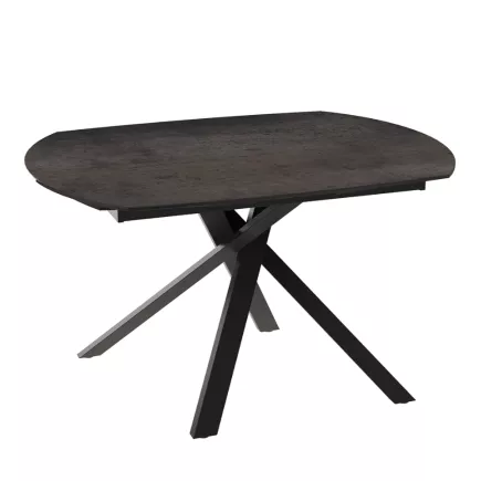 KHEOPS │Table de repas extensible│Acier/Noir