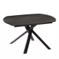 KHEOPS │Table de repas extensible L 120 à 180 cm│Acier / Noir