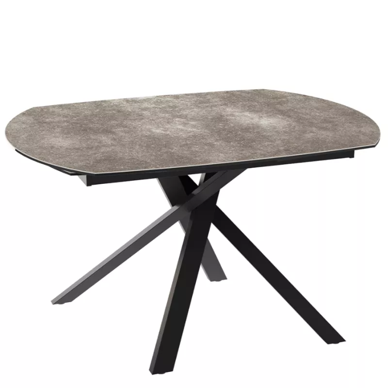 KHEOPS │Table de repas extensible L 120 à 180 cm│Argile / Noir