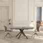 KHEOPS │Table de repas extensible L 120 à 180 cm│Argile / Noir