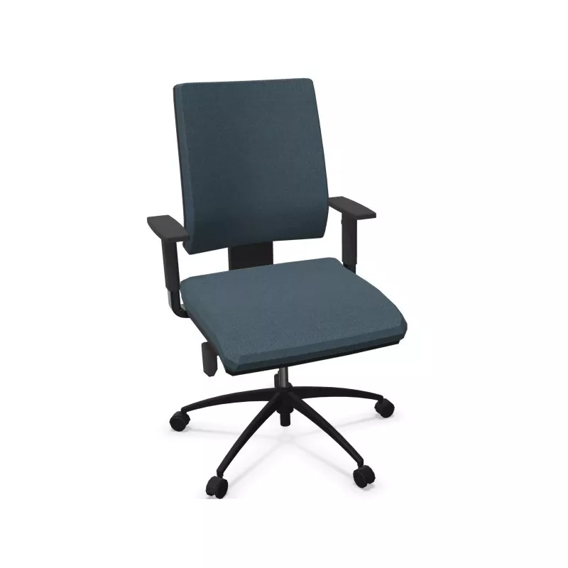 OPUS TISSU|Fauteuil de travail accoudoirs 4D|Gris orage