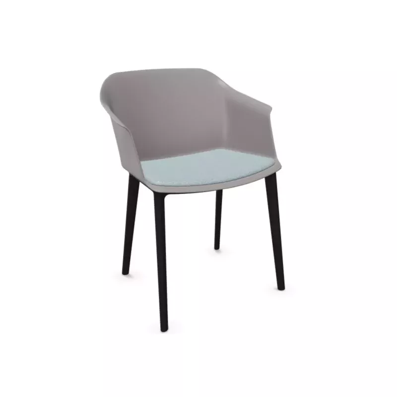 SCOTT│Fauteuil 4 pieds PVC noir │Avec placet│Coloris à choix SCOTT│Fauteuil 4 pieds PVC noir │Avec placet│Coloris à choix