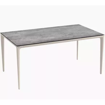 MALLORCA │Table de repas extérieur│Piètement Gris Cachemire