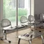 SOSI│Poutre d'accueil / réception 3 places + tablette│Gris alu/Noir SOSI│Poutre d'accueil / réception 3 places + tablette│Gris alu/Noir
