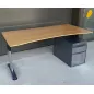 PACK TAKE OFF│Bureau arqué 180x90 + caisson sous bureau 964