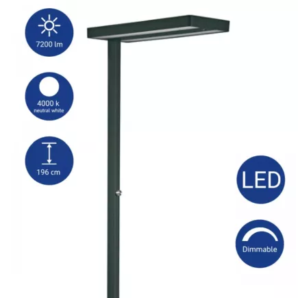 MAUL│Lampadaire LED MAUL Juvis capteur réglable - Noir