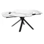 KHEOPS│Table de repas extensible│Marbre Mat / Noir