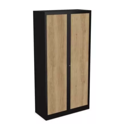 CLASSIF│Armoire rideau L 120 x H 198 cm│Noir / Nebraska