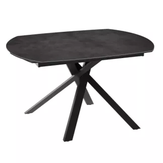 KHEOPS│Table de repas extensible│Havane / Noir