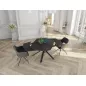 KHEOPS│Table de repas extensible│Havane / Noir