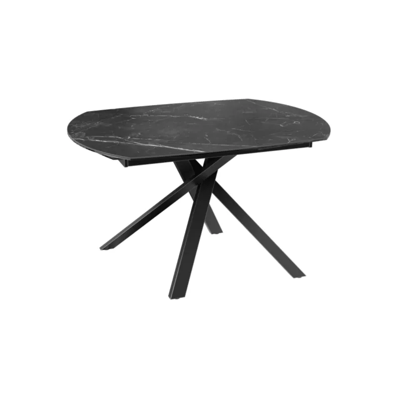 KHEOPS│Table de repas extensible│Marbre Marquina / Noir