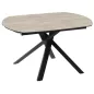 KHEOPS│Table de repas extensible│Travertin / Noir