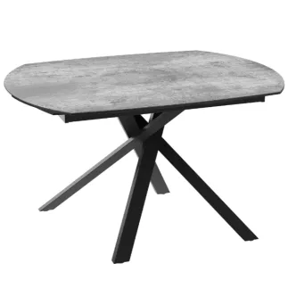 KHEOPS│Table de repas extensible│Silver / Noir