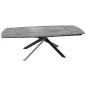 KHEOPS│Table de repas extensible│Silver / Noir