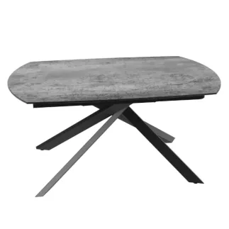 KHEOPS│Table de repas extensible│Silver / Noir