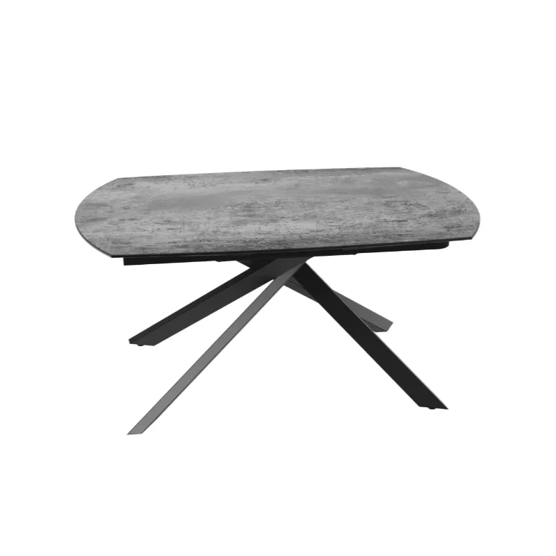 KHEOPS│Table de repas extensible│Silver / Noir