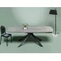 KHEOPS│Table de repas extensible│Silver / Noir