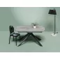 KHEOPS│Table de repas extensible│Silver / Noir