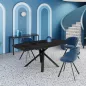 KHEOPS│Table de repas extensible│Titane / Noir