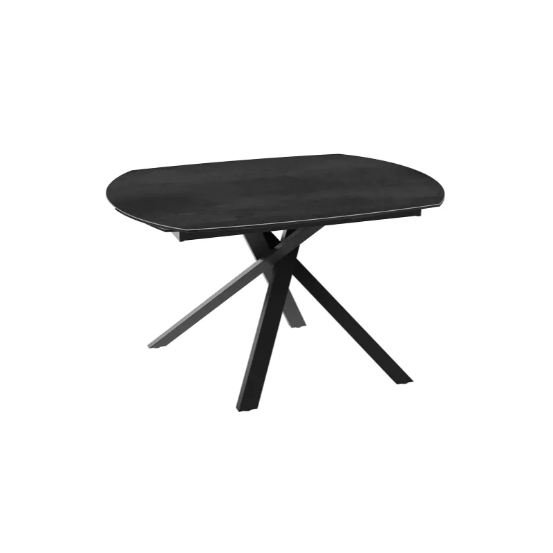 KHEOPS│Table de repas extensible│Titane / Noir